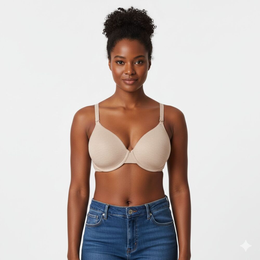 CALVENA Maternity Nursing Bra 36E Underwire Lightly Padded